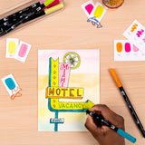 Dual Brush Pen Art Markers, Happy Hour, 6-Pack