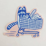 Sticker - shopping snaccoon