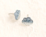 Cloud / Rain Earrings