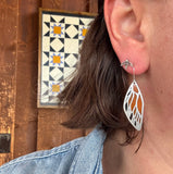 Monarch // stained glass resin earrings