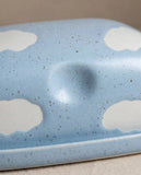 Cloud Blue Butter Dish stoneware ceramic