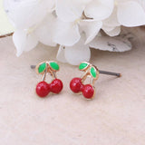 Lovely Day for a Picnic Cherry Post Earrings
