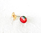 Mismatched Tomato & Bowtie Pasta Stud Earrings