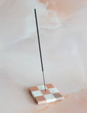 Rainbow Check Marble Incense Holder