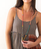 Long Colorful Beaded Necklace