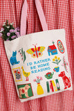 Canvas Tote, I'd Rather Be Home Reading