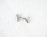 Green Forest Night Moth Stud Earrings
