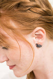 Black Swan Bird Stud Earrings