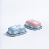 Cloud Blue Butter Dish stoneware ceramic