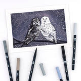 Dual Brush Pen Art Markers: Grayscale - 10-Pack