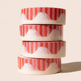 Wavy Stripes Washi Tape (Red + Pink)