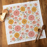 Zinnia Tea Towel - Spring Floral Kitchen Decor