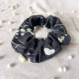 Black + White Splash Scrunchie