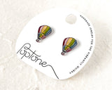 Rainbow Hot Air Balloon Earrings