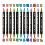 PRO Twin-Tip™ Acrylic Paint Pens - 24 Metallic Colors