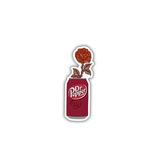 Dr Pepper Rose Sticker – Floral Soda-Inspired