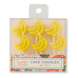 6pk Cake Candles - Bananas