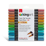 PRO Twin-Tip™ Acrylic Paint Pens - 24 Metallic Colors