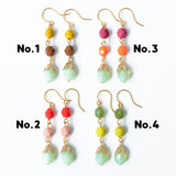 Colorful Beaded Earrings, beaded statement earrings