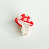 Cherry Cap Mushroom Claw Clip - Small