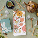 Zinnia Tea Towel - Spring Floral Kitchen Decor
