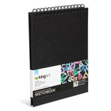 Black Paper DIY Large Sketchbook - 8" x 10.5" - 75 Sheets