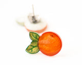 Orange/Clementine Fruit Stud Earrings