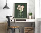 Sunday Peonies - floral illustration print