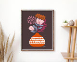 Embers - floral illustration print