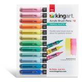PRO Acrylic Paint Brush Pens - 12 Tropical Colors