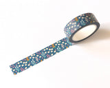 Dark Blue Garden Floral Washi Tape