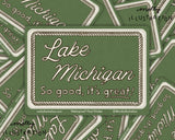 Lake Michigan Vintage Style Waterproof Vinyl Sticker