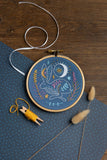 Celestial Hare Mini Embroidery Kit | Craft Kit for Beginners