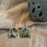 Raven // Stained Glass Resin Earrings