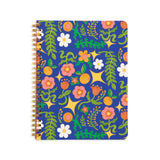 Mini Notebook, Navy Star Floral
