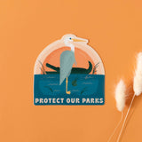 Sticker - Protect our Parks Crane sticker