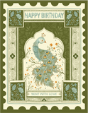 Peacock Stamp – Indian-Inspired Birthday Card