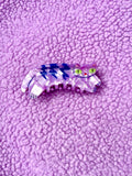 Purple Tabby Cat Hair Claw