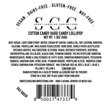 Cloud Lollipops, Cotton Candy Flavor-Vegan