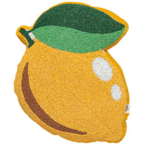 Citrus Burst Beaded Throw Pillow