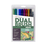 Dual Brush Pen Art Markers, Dragons, 10-Pack