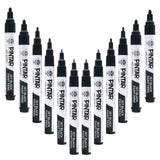 PINTAR Premium Acrylic Paint Pens - Set of 12 Black (4) 0.7mm, (4) 1.0mm, (4) 5.0mm Tips - Smooth-Flowing Japanese Ink - Crafting, Coloring, Drawing, Lettering, Writing Supplies