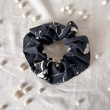 Black + White Splash Scrunchie