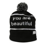 You Are Beautiful Embroidered Beanie
