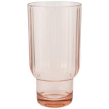 Acrylic Fluted Highball Glass - Blush Pink