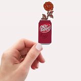 Dr Pepper Rose Sticker – Floral Soda-Inspired