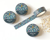Dark Blue Garden Floral Washi Tape