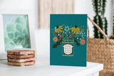 Birthday Flower Tin Greeting Card