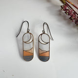 Horizon // stained glass resin earrings