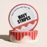 Wavy Stripes Washi Tape (Red + Pink)